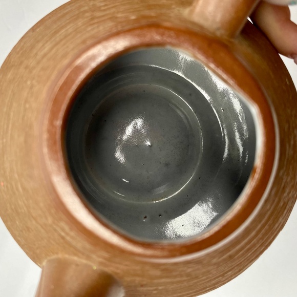 Vintage Pigeon Forge Pottery 3 Pc Set Pitcher with Creamer and Decor Signed - Picture 6 of 7